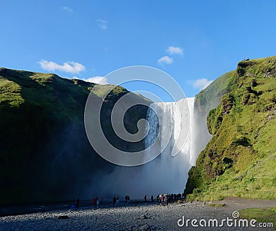 The SkÃ³gafoss waterfall Stock Photo